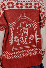 Nashville Cardigan Sweater - Red/Ivory