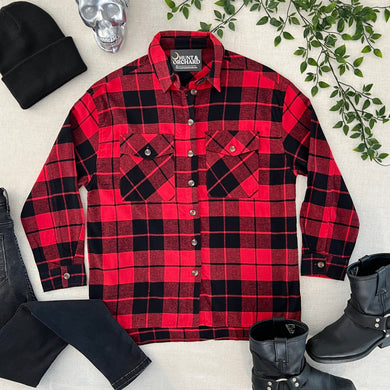 Cabin Plaid Shirt - Black/Red