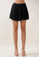 Fit & Flare Soft Lace Skort - Black