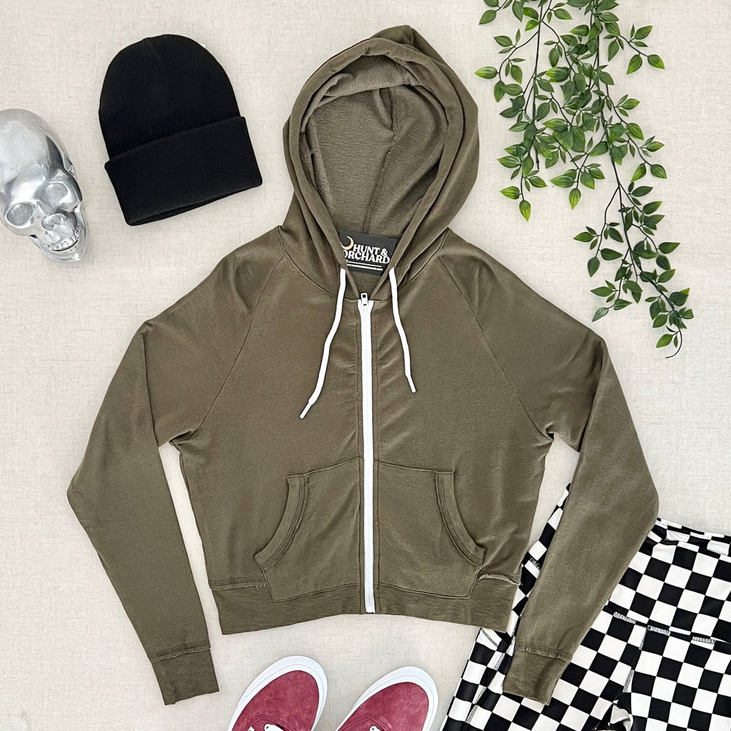 Weekend Zip Up Hoodie - Olive