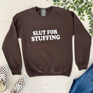 Slut For Stuffing Pullover - Brown