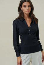 Dinner Party Long Sleeve Top - Black