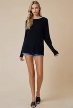 Ultra Soft Fine Rib Long Sleeve - Black
