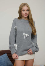 Greenwich Bow Sweater - Gray