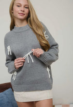 Greenwich Bow Sweater - Gray