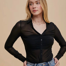 Cher Sheer Shirt - Black