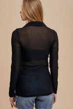 Cher Sheer Shirt - Black