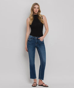 Flying Monkey Mid Rise Straight Crop Jeans - Medium Wash