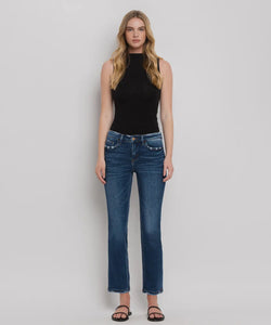 Flying Monkey Mid Rise Straight Crop Jeans - Medium Wash