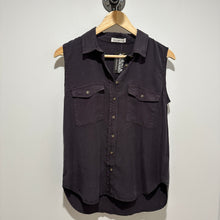 Sleeveless Button Down Tencel Shirt - Black