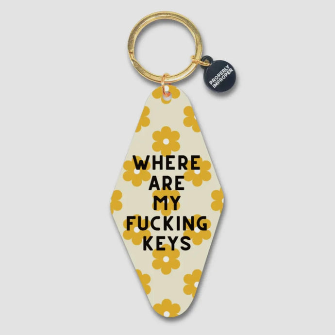 Motel Keychain - Where Are My F*cking Keys - Daisy