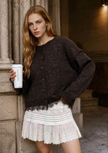 Chloe Lace Trim Cardigan Sweater