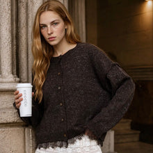 Chloe Lace Trim Cardigan Sweater