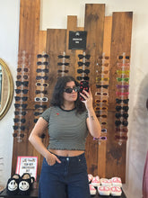 Embroidered Rose Stripe Tee