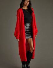 Cherry Bomb Open Cardigan Duster - Red