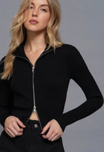 Double Zipped Ribbed Sweater