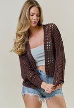 Open Wide Knit Sweater - Chocolate