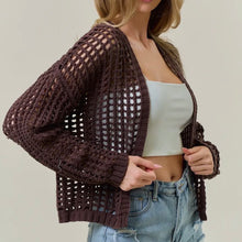 Open Wide Knit Sweater - Chocolate