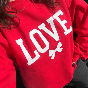 Love Bow Pullover - Red