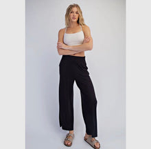 In Flight Soft Wide Leg Pants- Black