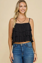 Duchess Tiered  Top - Black