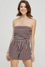 Bridge Romper - Brown/Ivory
