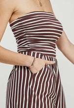 Bridge Romper - Brown/Ivory
