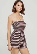 Bridge Romper - Brown/Ivory