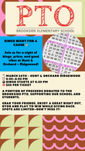 BROOKSIDE FUNDRAISER BINGO- March 24th 6-8pm (Bingo begins at 6:30)