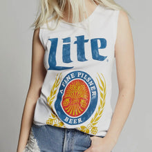 Miller Light Muscle Tank Top - White