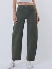 Flying Monkey Stretch Slim Barrel Denim - Hunter Green