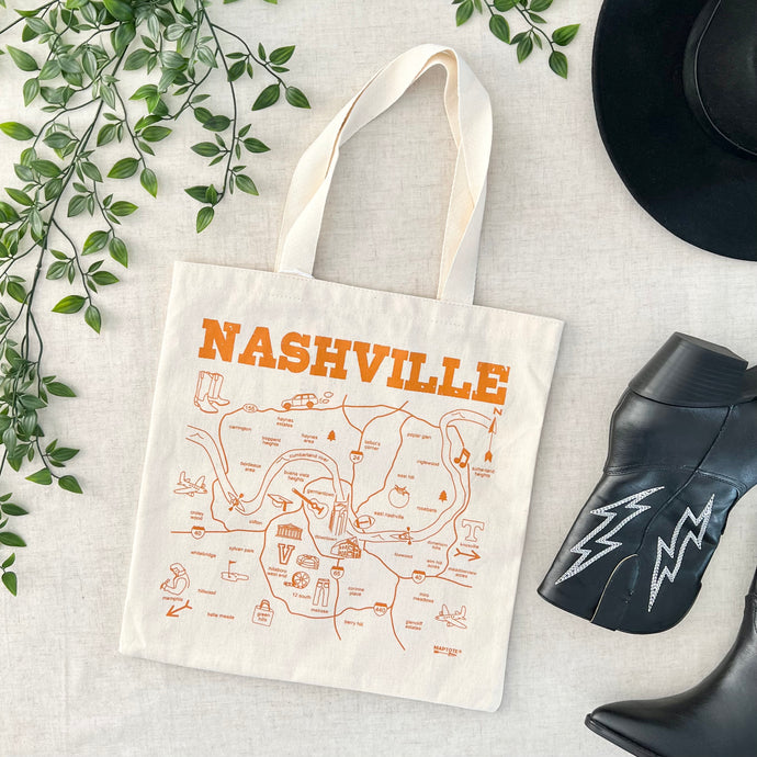 Nashville Canvas Tote Bag - Ivory